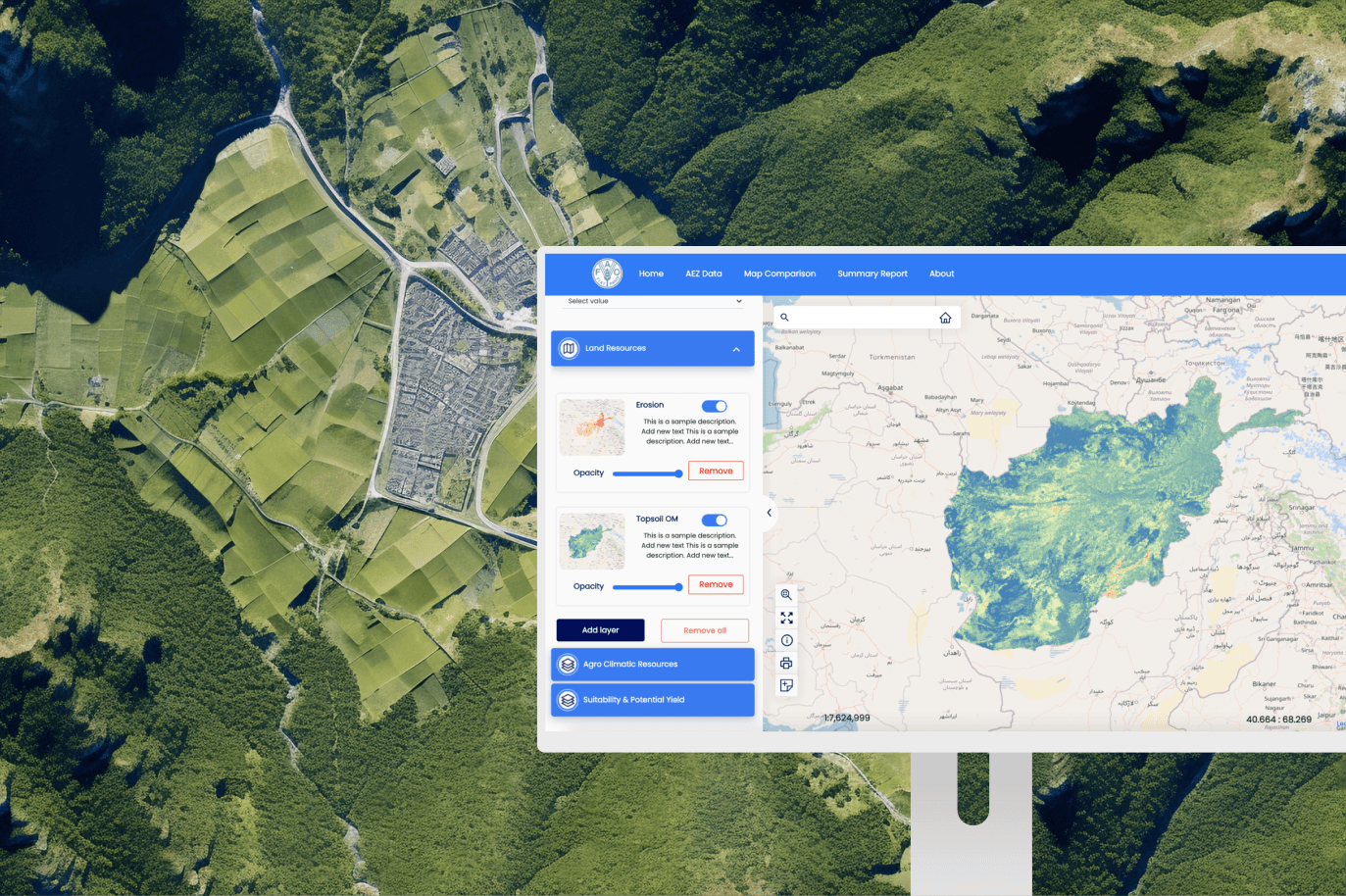 Creating an Advanced Raster Data Processing and Analysis System for the United Nations